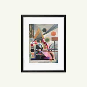 Multi Coloured Canvas Cityscape Wall Painting
